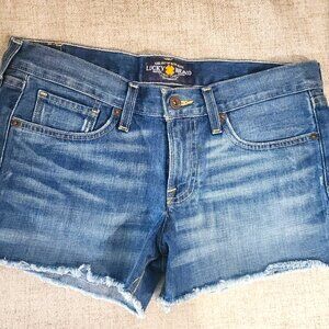 Lucky Brand - The Cut Off - Medium to Dark Wash - Denim Shorts - Size 4